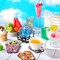 8 Pcs Flip Flop Diamond Art Coasters Summer Hawaii Tropical Beach Diamond Painting Coasters with Holder for Crafts Gift Beginner Adults Party